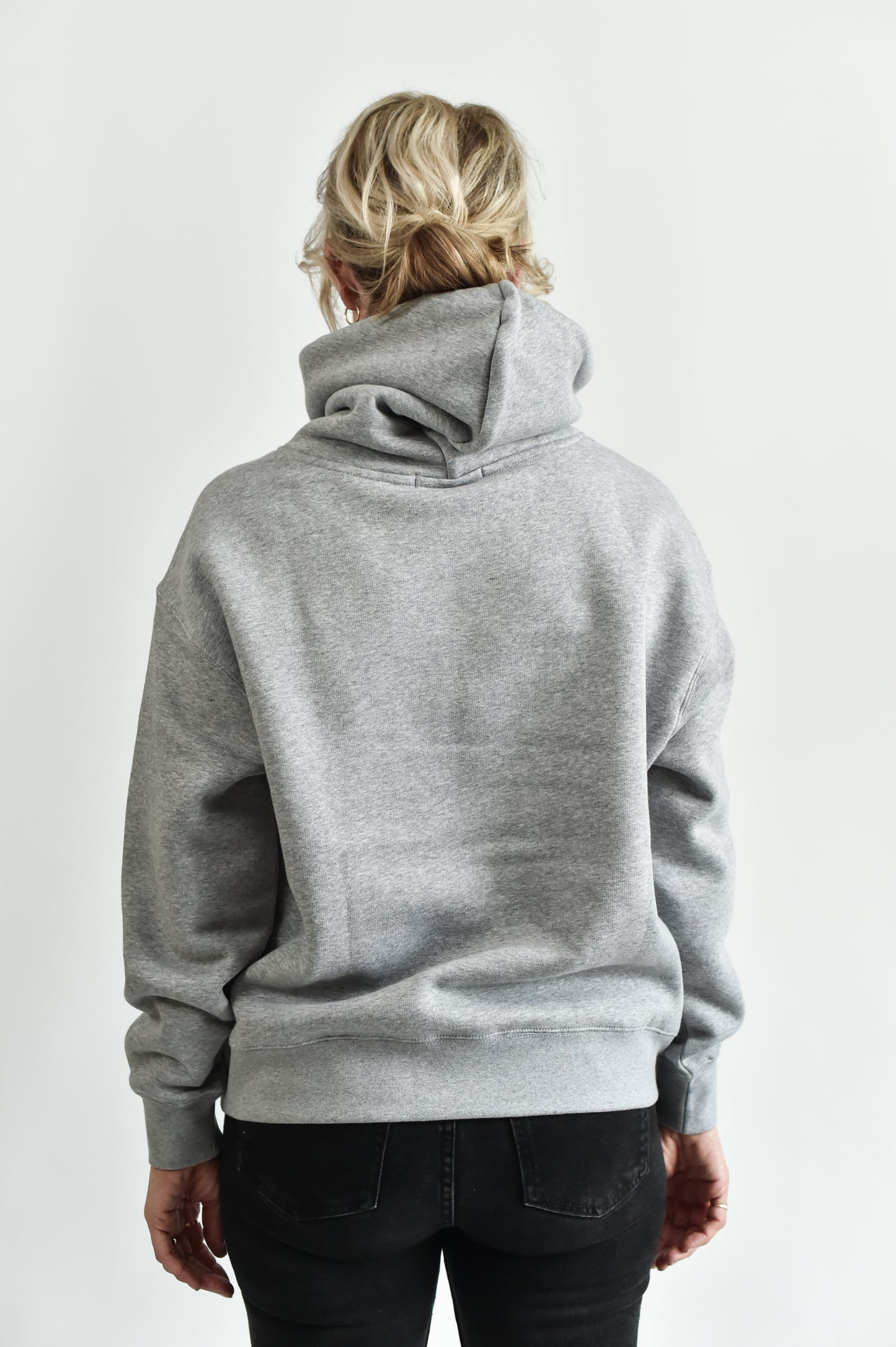 Grey hoodie with leopard embroidered star