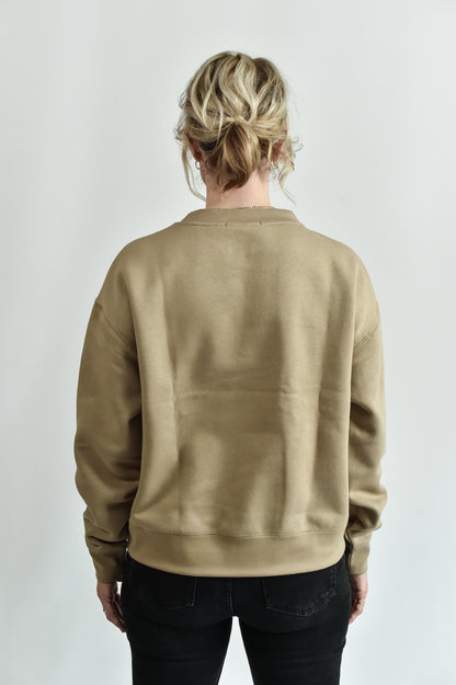 NEW STYLE Meet Our Sand Sweatshirt with Jazzy Embroidered Star